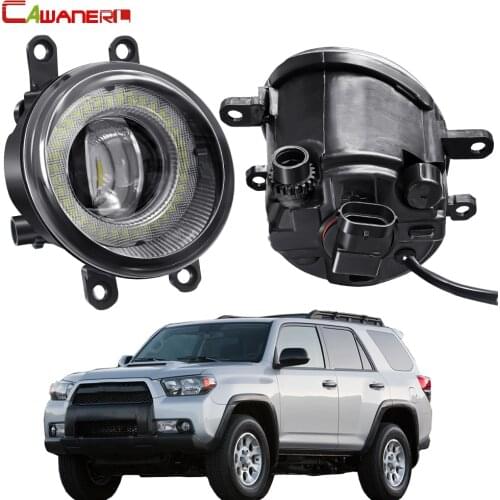 2 X Car Angel Eye Fog Light Assembly LED Fog Driving Lamp DRL 30W 8000LM 12V For Toyota 4Runner 4 Runner 2010 2011 2012 2013