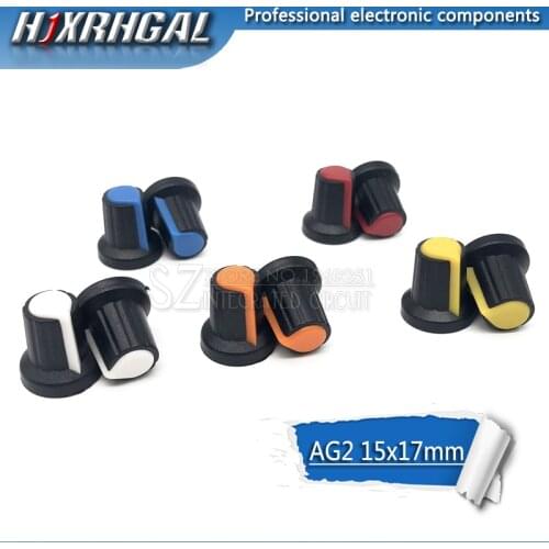20PCS WH148 potentiometer knob cap Yellow Orange Blue White Red 15X17mm AG2 knob hjxrhgal