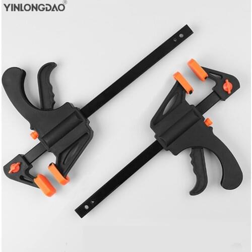 4 INCH 3PCS Woodworking Bar F Clamp Clip Hard Grip Quick Ratchet Release DIY Carpentry Hand Vise Tool