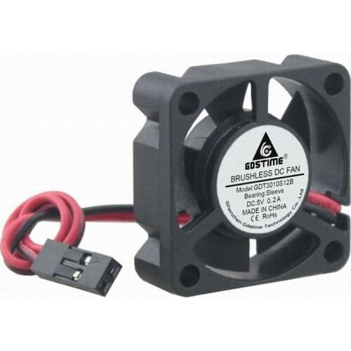 50pcs Gdstime DC 5V 3010 30x30x10mm 3cm Mini 2Pin Dupont High Power Exhaust Cooling Fan 30mm x 10mm