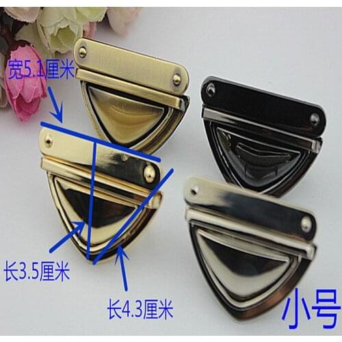 6 PCS/lot) 4 color plating high-grade leather handbags 3.5 * 4.3 CM duck tongue switch lock decorative accessories