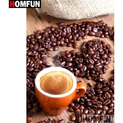 HOMFUN Full Square/Round Drill 5D DIY Diamond Painting "Coffee cup" Embroidery Cross Stitch 3D Home Decor Gift A12020