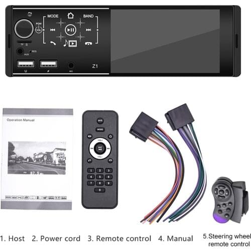 Car Radio 1 Din Audio Video Stereo MP5 Player Bluetooth FM Autoradio Multimedia Player Radio USB FM Player Reverse Camera