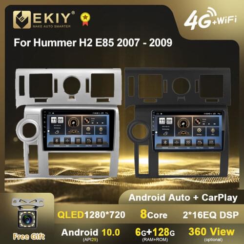 EKIY For Hummer H2 E85 2007 - 2009 Android Car Radio QLED 1280*720 DSP 6G+128G Multimedia Player GPS Navi Stereo BT Carplay DVD