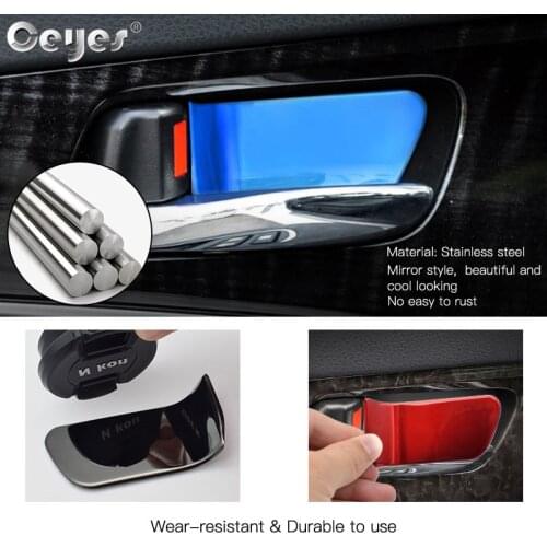 Ceyes Car Sticker For Toyota Vellfire 30 Series Auto Door Handle Wrist Bowl Trim Sticker Covers Chrome Car Styling Accessories