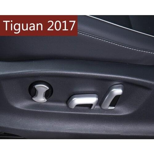 Car Styling Seat Adjustment Button Switch Cover Interior Decoration For Volkswagen VW Tiguan MK2 2016 2017 2018 Accessories