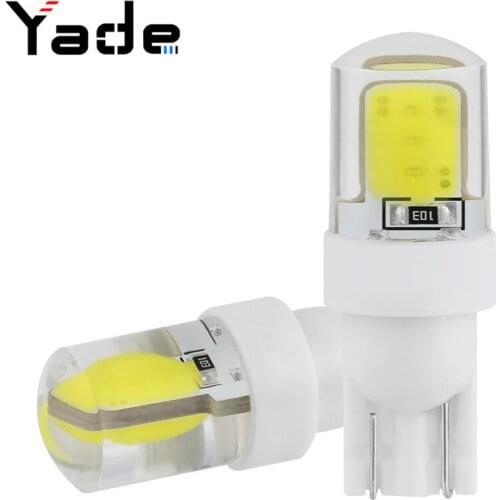 Automobile led width indicator silicone T10 cob highlight license plate lamp reading lamp trunk lamp w5w small lamp