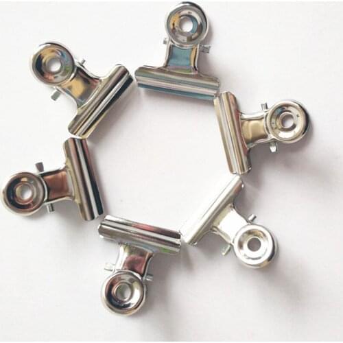 Free Shipping (24pcs/lot) 39mm silver round metal Grip Clips Bulldog clip paper clip office supplies& stationery Stainless steel