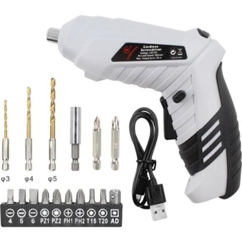 Cordless USB Charging Mini Electric Screwdriver 3.6V Rechargeable Drill Automatic Screw Driver Hand Drill With LED Light
