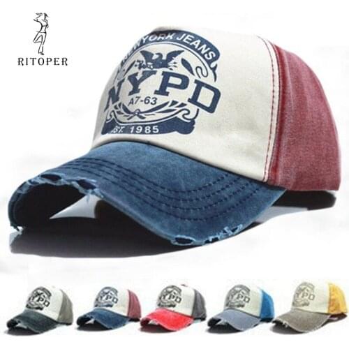 RITOPER Summer Unisex Baseball Cap Men Women Cotton Motorcycle Cap Edge Grinding Vintage Design Hat Hip Hop Caps Sombrero Gorras