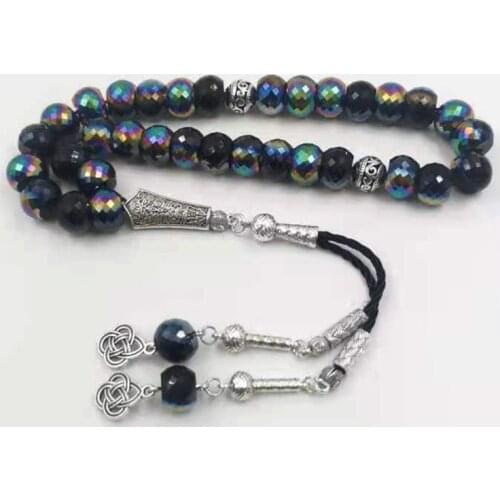 New arrived Crystal tasbih multicolor misbaha 33 beads bracelet muslim Eid Adha gift accessories turkish fashion jewelry