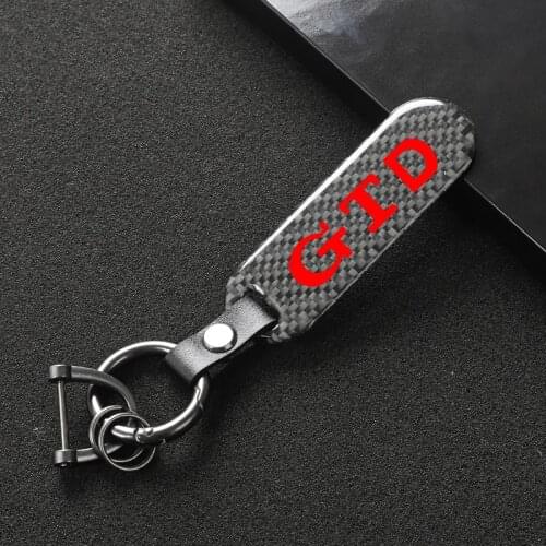 4S Car Key Chain Rotating Horseshoe Rings For VW Golf GTD 7 MK7 MK2 MK3 MK4 MK6 MK5 Polo gtd Carbon fiber Car Logo key ring