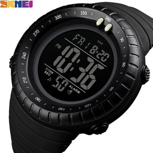 SKMEI Men Sports Watch Countdown Dual Time Digital Men Watches PU Strap Alarm Clock Waterproof Wristwatch Relogio Masculino 1420