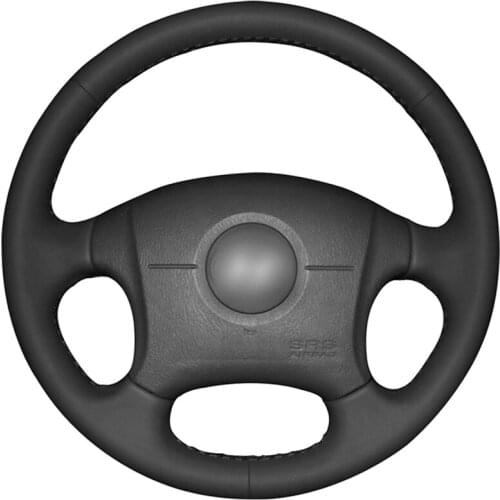 Black PU Faux Leather Car Steering Wheel Cover for Hyundai Elantra 2001-2006
