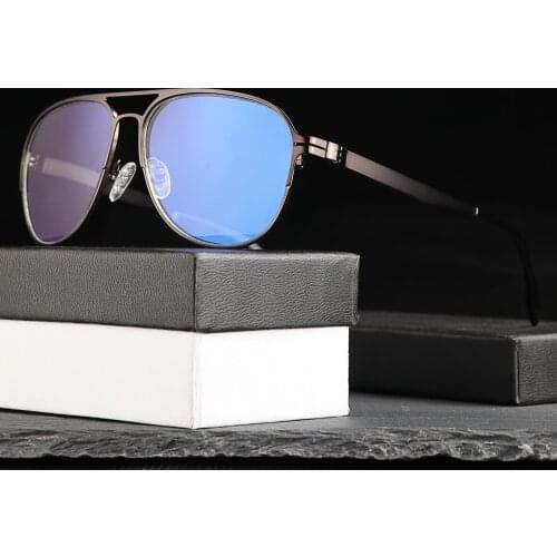KJDCHD Design Men Titanium Alloy Optical Glasses Frame Fashion Male Square Ultralight Eye Myopia Prescription Eyeglasses