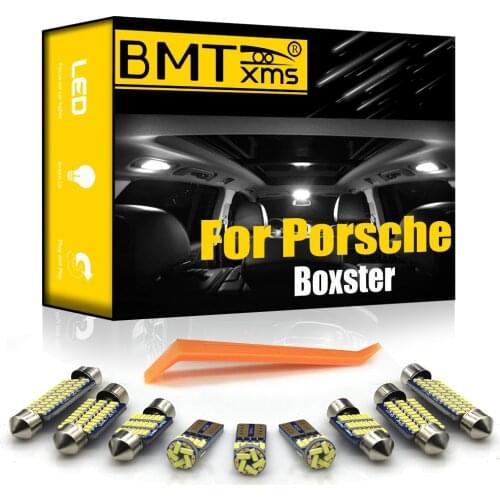 BMTxms For Porsche Boxster GTS S 986 987 981 1996-2016 Vehicle LED Interior Light Kit License Plate Lamp Canbus Car Lighting
