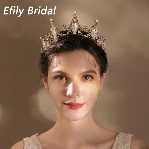 Wedding Crown Rhinestone Tiaras and Crowns for Women Bridal Hair Accessories Pearl Party Bride Hair Jewelry Bridesmaid Gift
