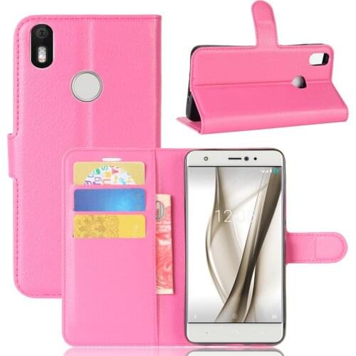 100pcs/lot Free shipping Lychee Wallet Leather Case Stand Card Holder For BQ Aquaris X pro