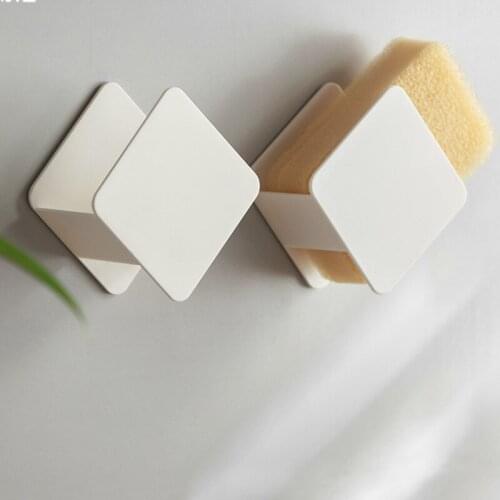 Kitchen scouring pad dishes washing detergent sponge drain rack wall hanging sink clothing wiping