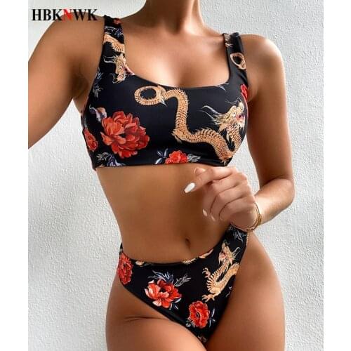 High waist Bikinis Swimsuits Women Print Swimwear 2020 New Beachwear Summer Female Beach Swim Bathing Suit 2-piece Bikini Sets
