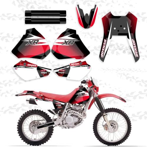 Motorcycle Graphics Background Decals Stickers Kit for Honda XR250 XR400 1996 1997 1998 1999 2000 2001 2002 2003 2004 XR 250 400