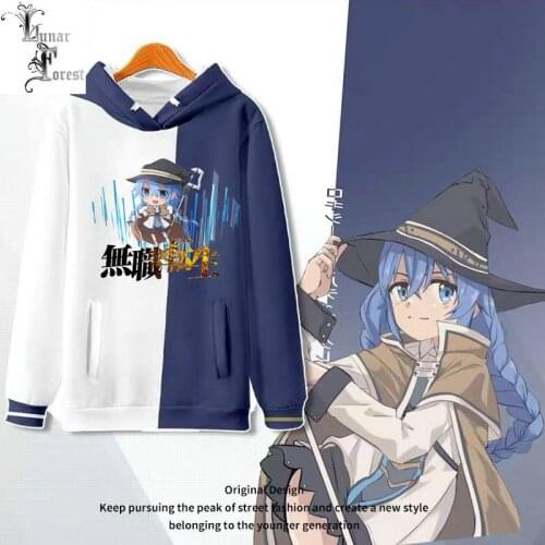 Mushoku Tensei Jobless Reincarnation Printing Autumn Fashion Japanese Anime Hoodies Sweatshirt Long Sleeves Pollover Plus Size