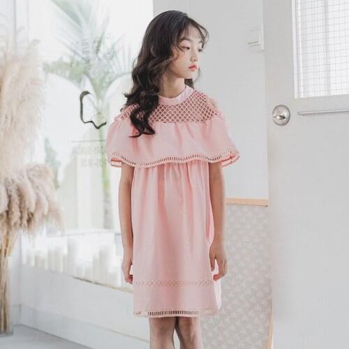 New 2020 Summer Cotton Girls Dresses Kids Cute Pincess Dresses for Teen Girls Fashion Baby Girls Casual Patchwork Dresses, #8511