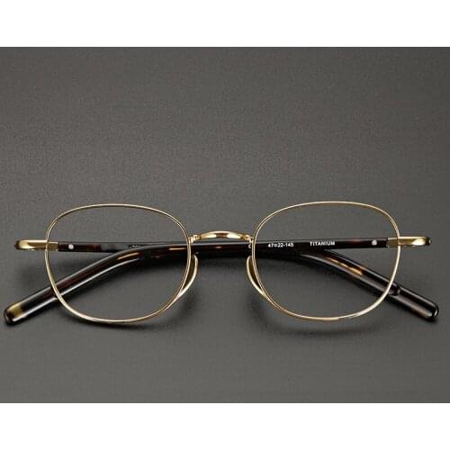 Pure Titanium Vintage glasses frame men women Retro round optical eyeglasses Myopia reading prescription clear eyewear