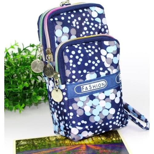 Pop Fashion Lady Handbags Coin Purse Women Wallets Lovely Floral Zipper Wallet Cards Keys Phone Money Burse Bags Wrislet Purses