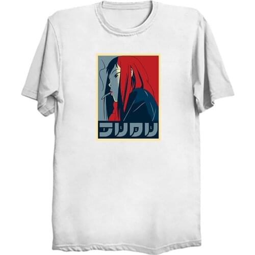 Ghost In The Shell T Shirt Men Casual 100% Cotton T-Shirt Short Sleeve Motoko Kusanagi Tshirt Major Gits Anime Tee