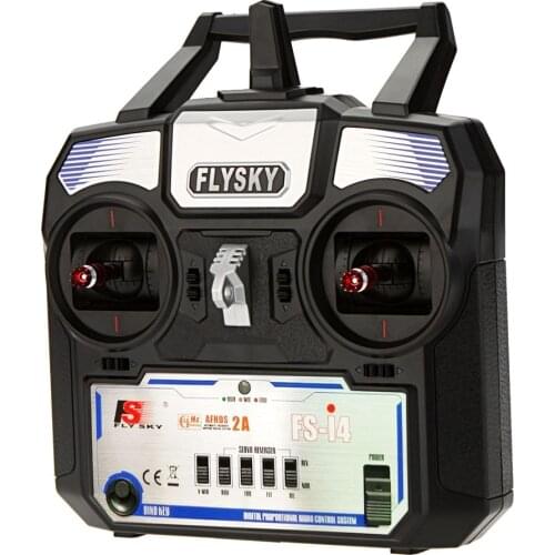 Flysky FS-i4 AFHDS 2A 2.4GHz 4CH Radio System Transmitter for RC Helicopter Glider with FS-A6 Receiver