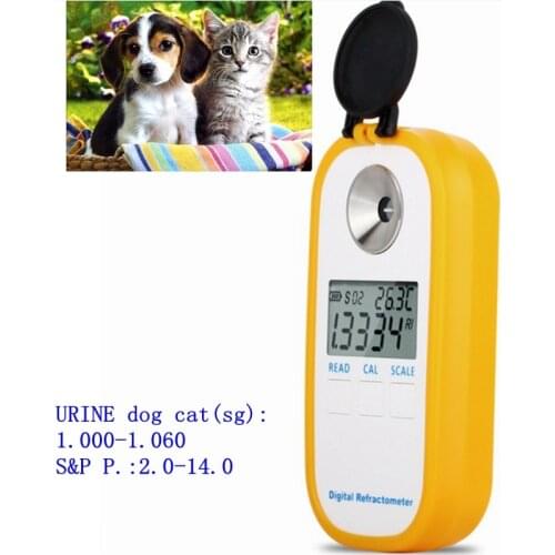 Dog Cat Urine Digital Refractometers LCD Pet URINE sg Veterinary Serum Protein Piss Animal Clinical Specific Gravity Analyzer