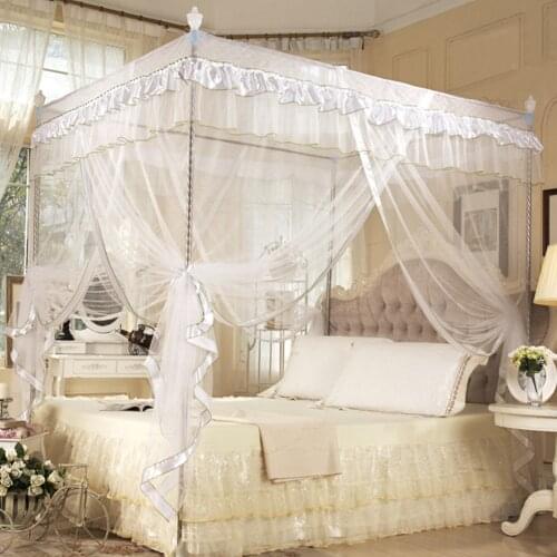 Luxury Princess Mosquito Net Four Corner Post Bed Curtain Canopy Netting Bedding Hot