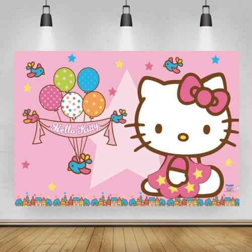Pink Girl Princess Newborn Baby Shower Photo Backgrounds Balloons City Buildings Kids 1st Birthday Cake Table Decor Backdrops
