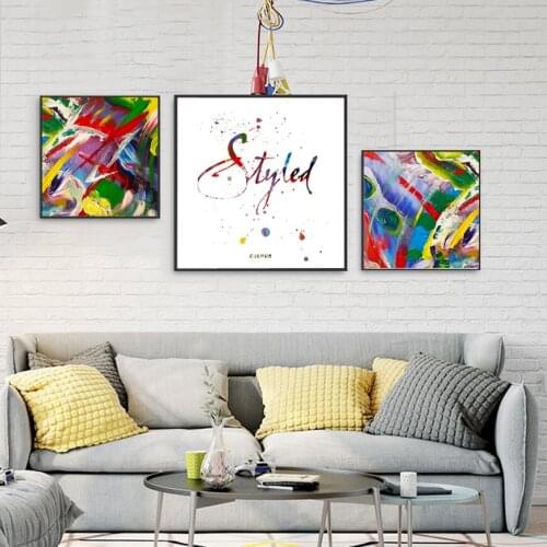 Handmade Colorful Oil Painting On Canvas Wall Art Pictures For Living Room Abstract Styled Posters And Prints Home Decoration