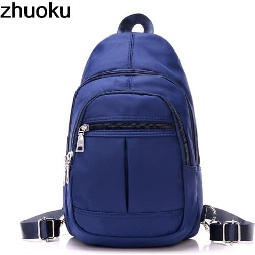 Women Backpacks For Teenage Girls Youth Trend Schoolbag Boys Student Bag Nylon Waterproof Chest Backpack Men