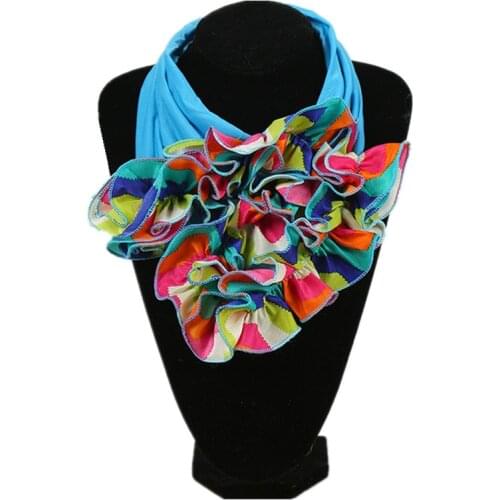 2020 New Neck Scarf For Ladies Luxury Brand Scarf Womens Fashion Neckerchief Ring Scarves Floral Collar Scarf For Women