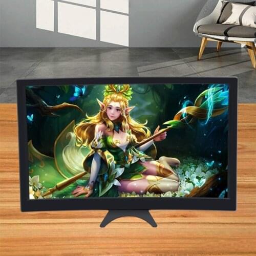 14 Inches Clear Curved Screen Magnifier High Defination Mobile Phone Magnifier Foldable Phone Stand Holder 53CF