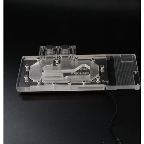 Syscooling GTX1080/1070 water block copper bottom gpu block with RGB light