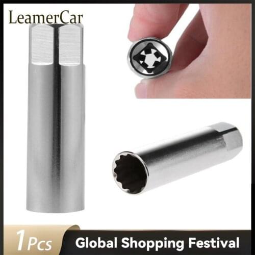 Silver White Spark Plug Socket 3/8" 14mm 12 Poin Thin Wall For BMW Citroen Mini Mercedes Renault Peugeot Easy To Carry