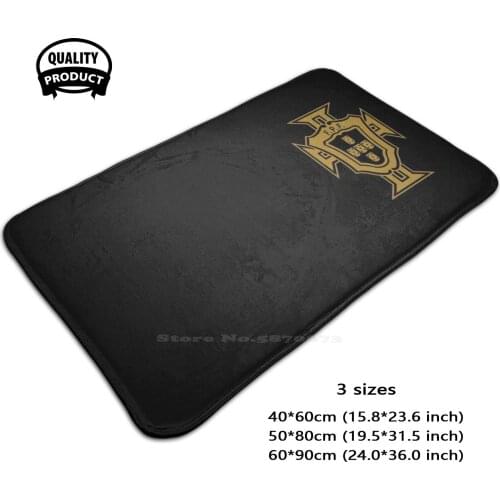 Fpf Black Gold Comfortable Door Mat Rug Carpet Foot Pad Quinas Bandeira Portugal Soccer Escudo Seleção Nacional Federação