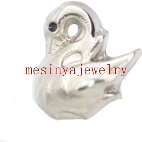 10pcs swan floating charms for glass locket Min amount $15 per order mixed items,FC-010