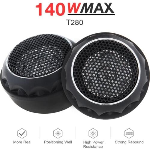 1 Pair / Set 150W Durable Universal High Efficiency Mini Dome Car Tweeter Speakers for Car Audio System
