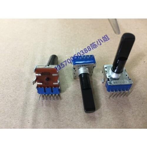 2PCS/LOT ALPS alpine RK12L1230C2N double 6 pin potentiometer B50K axis long 23MM midpoint