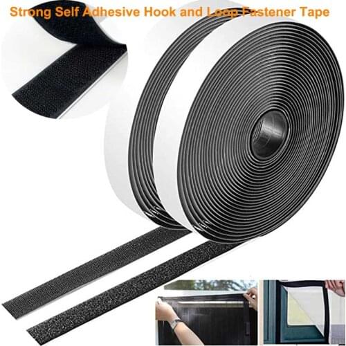 1meters 11CM Black White Hook and Loop self Adhesive Fastener Tape Magic Nylon Sticker Loop Disks Velcros with Glue magic tape