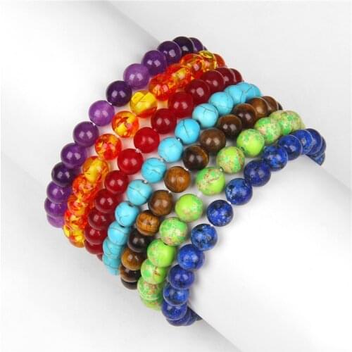 Beaded Bracelet 8mm Natural Stone Agat Tiger Eye Bracelet Healing Beads Bangles Charm Yoga Bracelets for Women Men Jewelry Gift