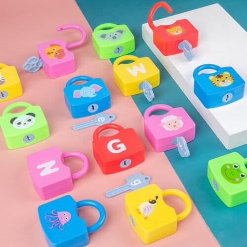 Letter Number Montessori Materials Toys Lock Key Match Educational Toys For Children Kindergarten Teaching Aids Learning Toy