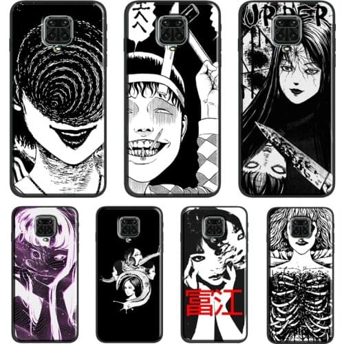 Junji ito Uzumaki Horror Manga Soft Case For Redmi Note 10 Pro 9 8 7 8T 9S Cover For Xiaomi Redmi 9 9A 9C 9T K40 Funda