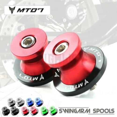 CNC Aluminum Motorcycle Frame Swingarm Sliders Spools Stand Swing Arm Slider Screw For YAMAHA MT07 FZ-07 MT-07