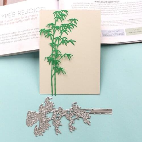 DUOFEN METAL CUTTING DIES bamboo tree leaves stencil DIY Scrapbook Paper Album 2021 new